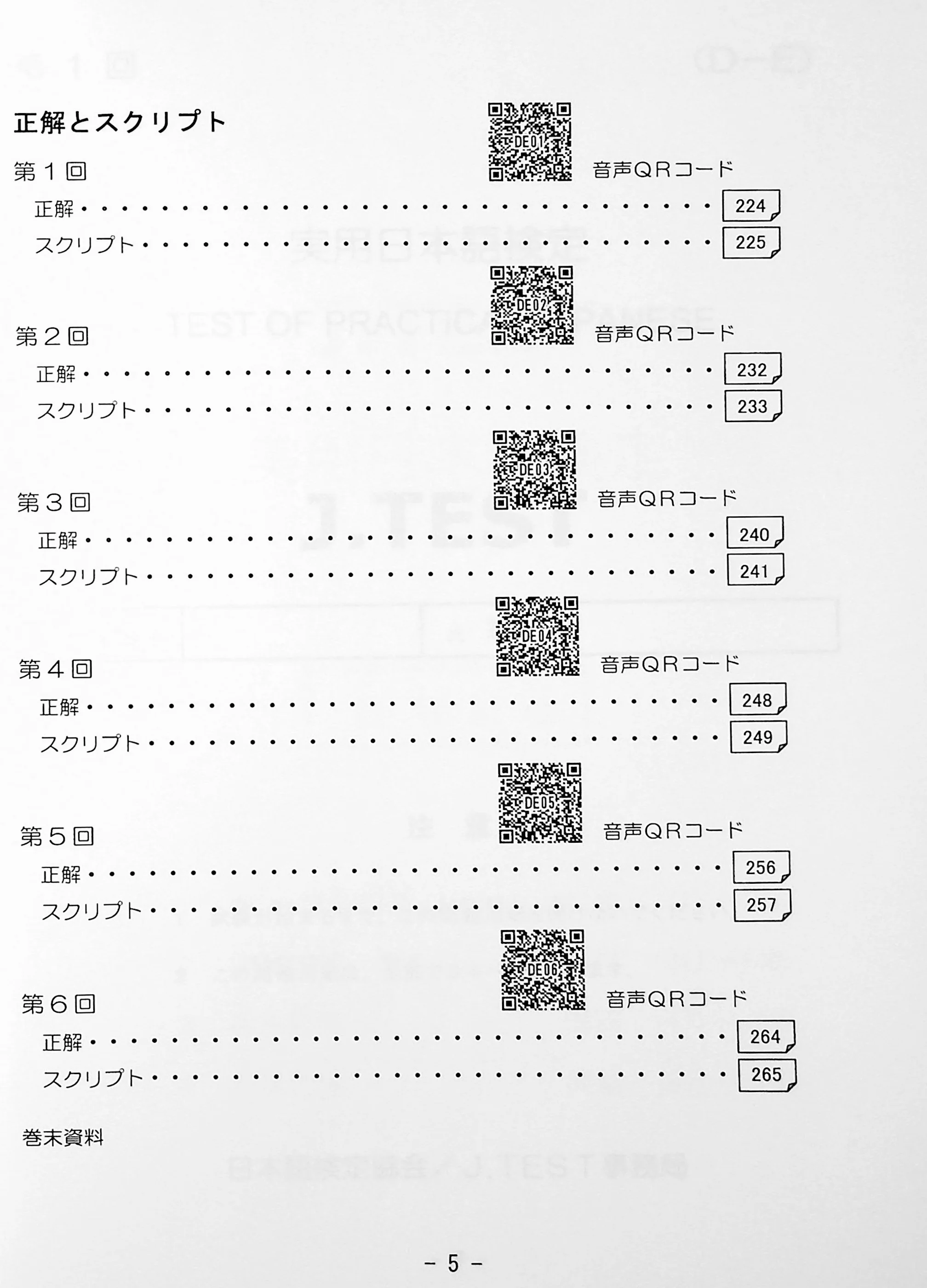 J.TEST Practical Japanese Proficiency Tests [D-E Level] - exams from 2022 - Image 10