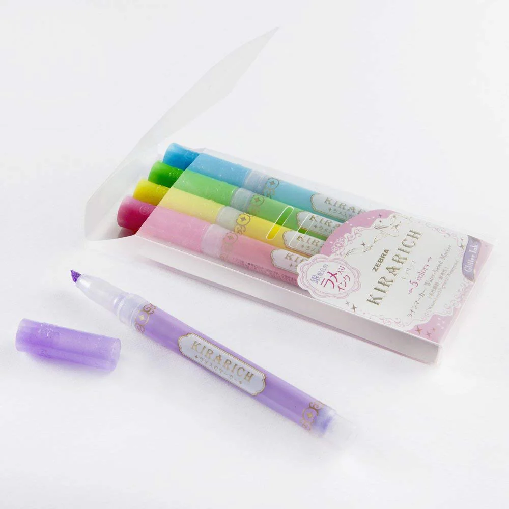Kirarich Glitter Color Highlighter Set - Image 3