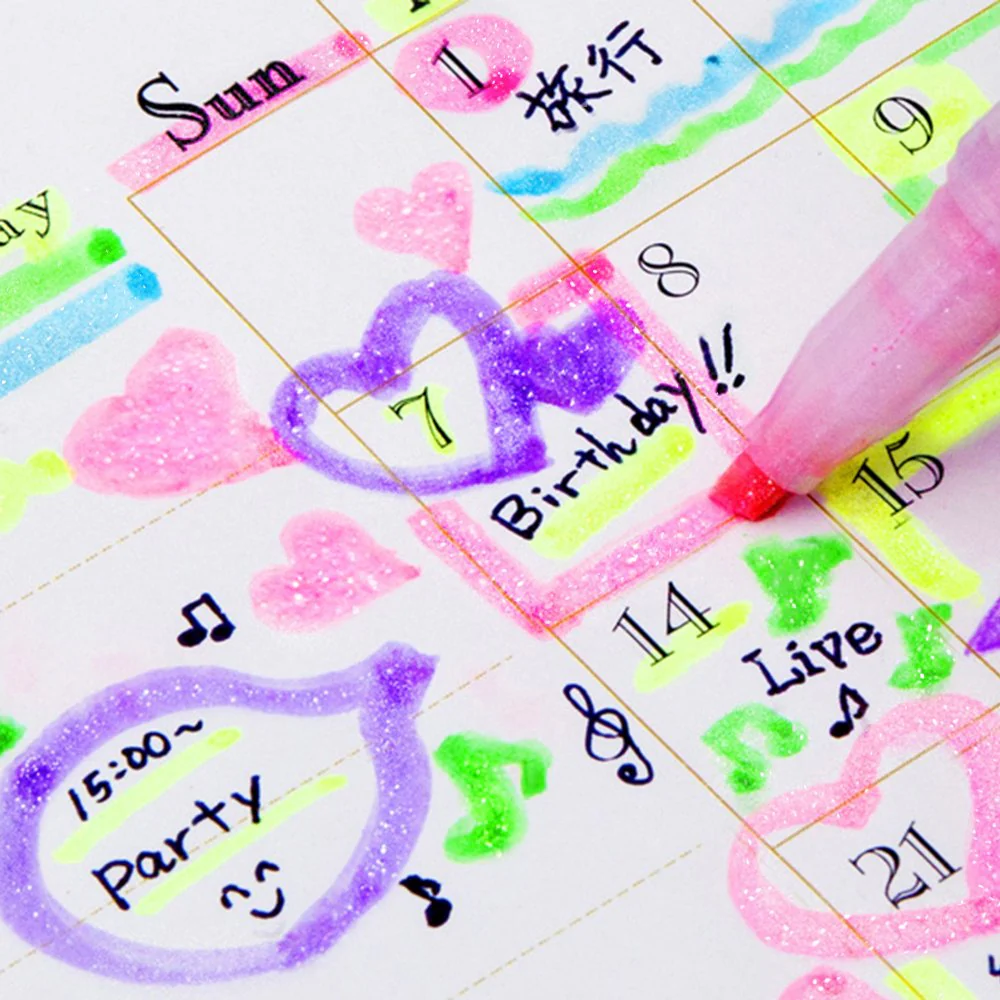 Kirarich Glitter Color Highlighter Set - Image 5