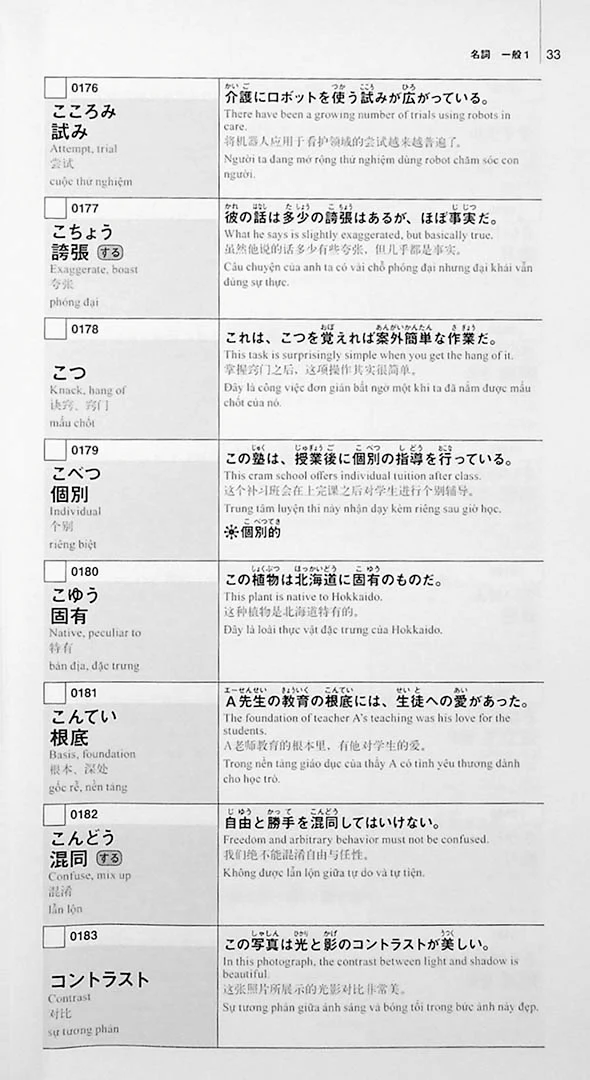 New Kanzen Master Vocabulary JLPT N1 2200 Words - Image 5
