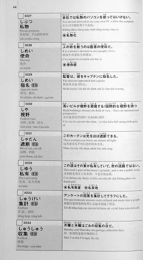 New Kanzen Master Vocabulary JLPT N1 2200 Words - Image 6